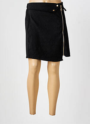 Jupe courte taille élastique noir M&G femme