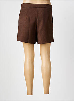 Jupe short coupe droite marron VERSION FEMININ femme