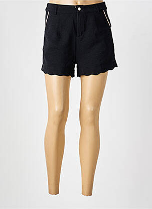 Short fermeture zippée sous rabat boutonné taille normale noir MOLLY BRACKEN femme