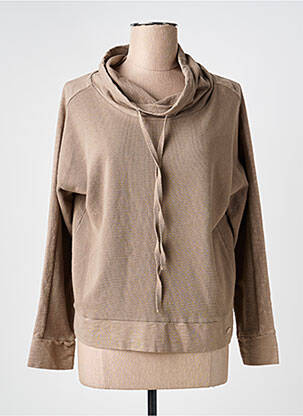Sweat-shirt stretch manches longues marron PAKO LITTO femme