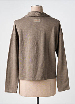 Sweat-shirt stretch manches longues marron PAKO LITTO femme