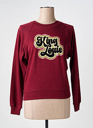 Sweat-shirt sérigraphie floquée manches longues rouge KING LOUIE femme