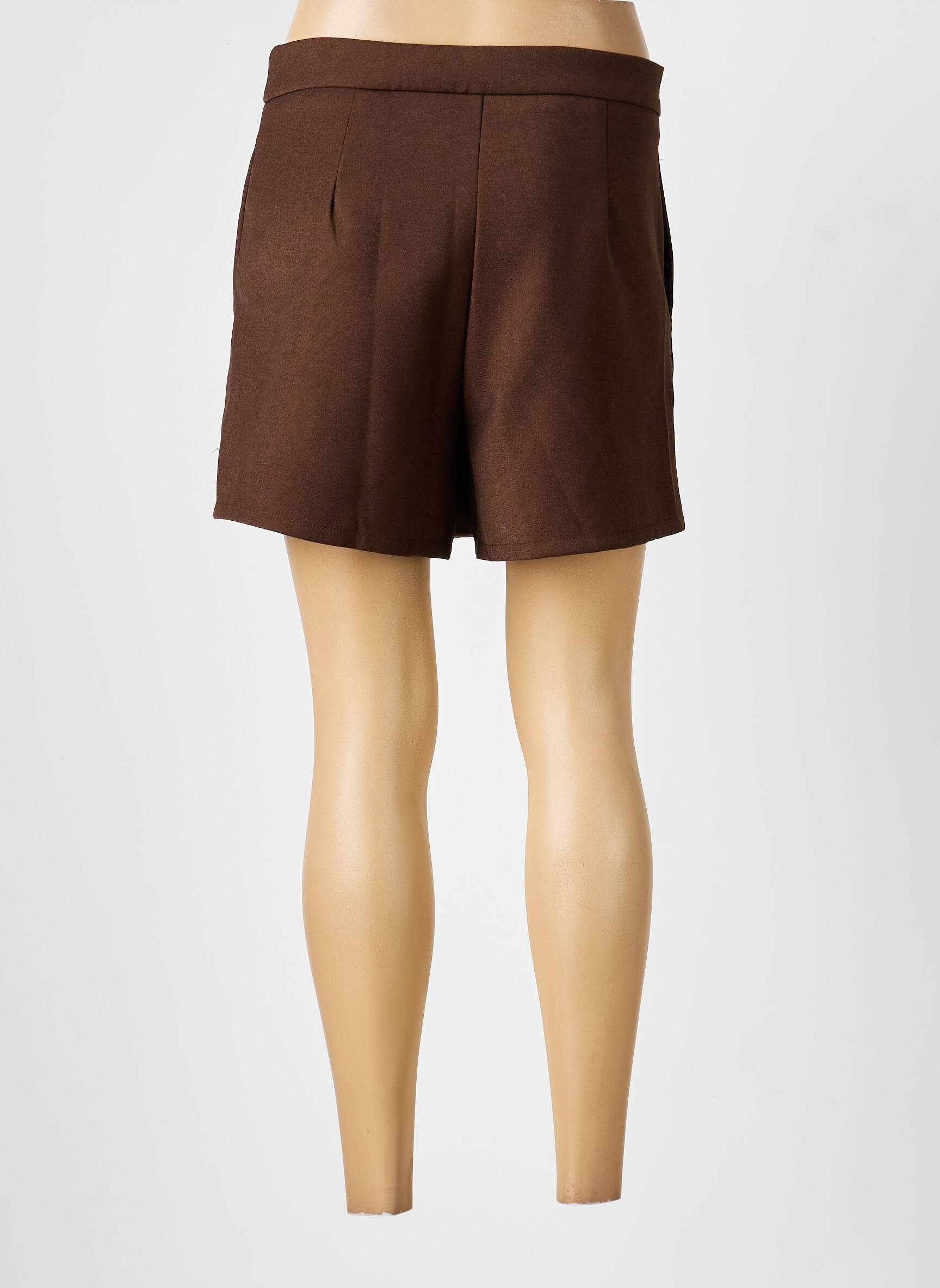 Jupe short coupe droite marron VERSION FEMININ femme