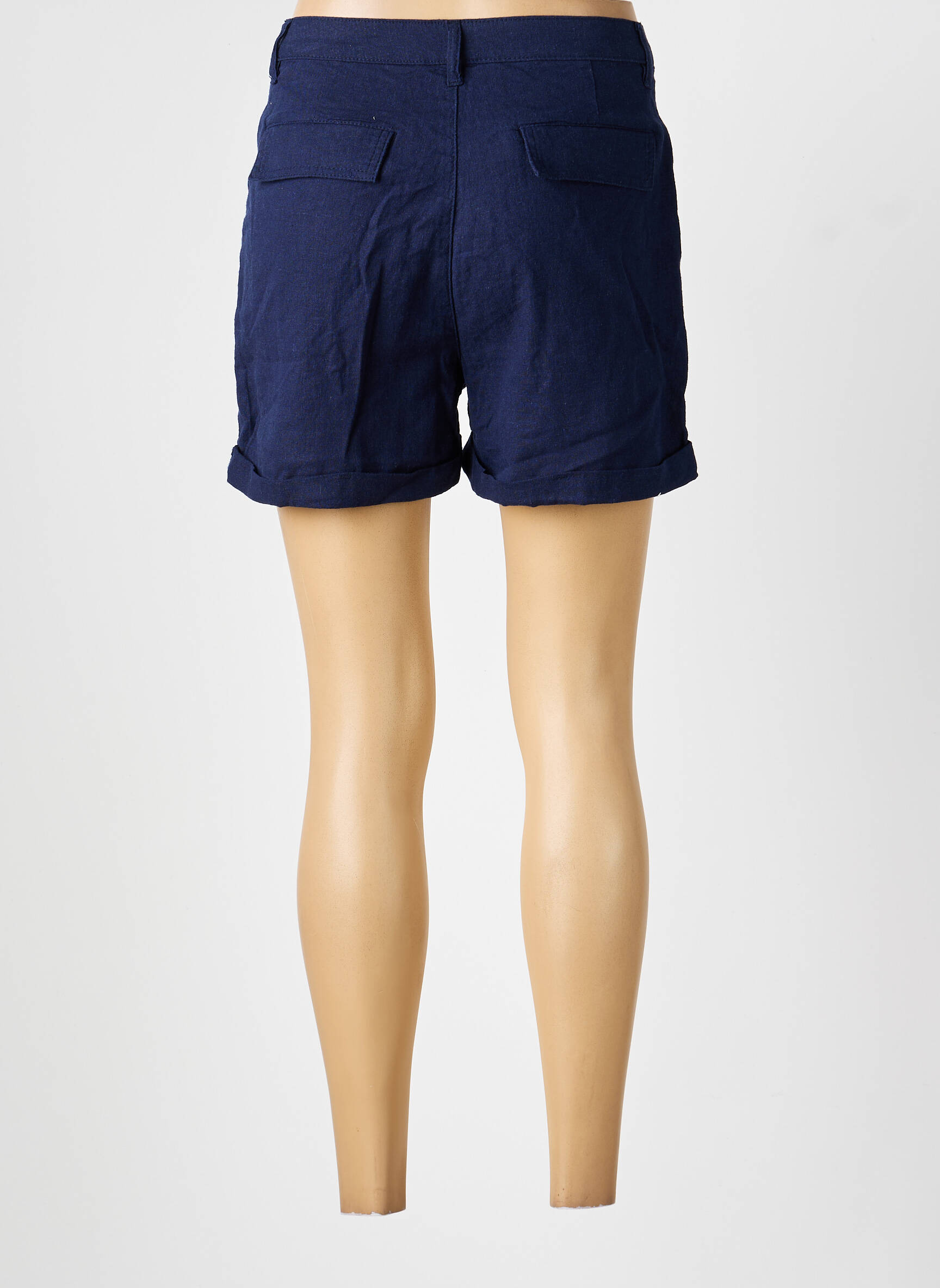 Short taille à pinces taille haute bleu LES P'TITES BOMBES femme