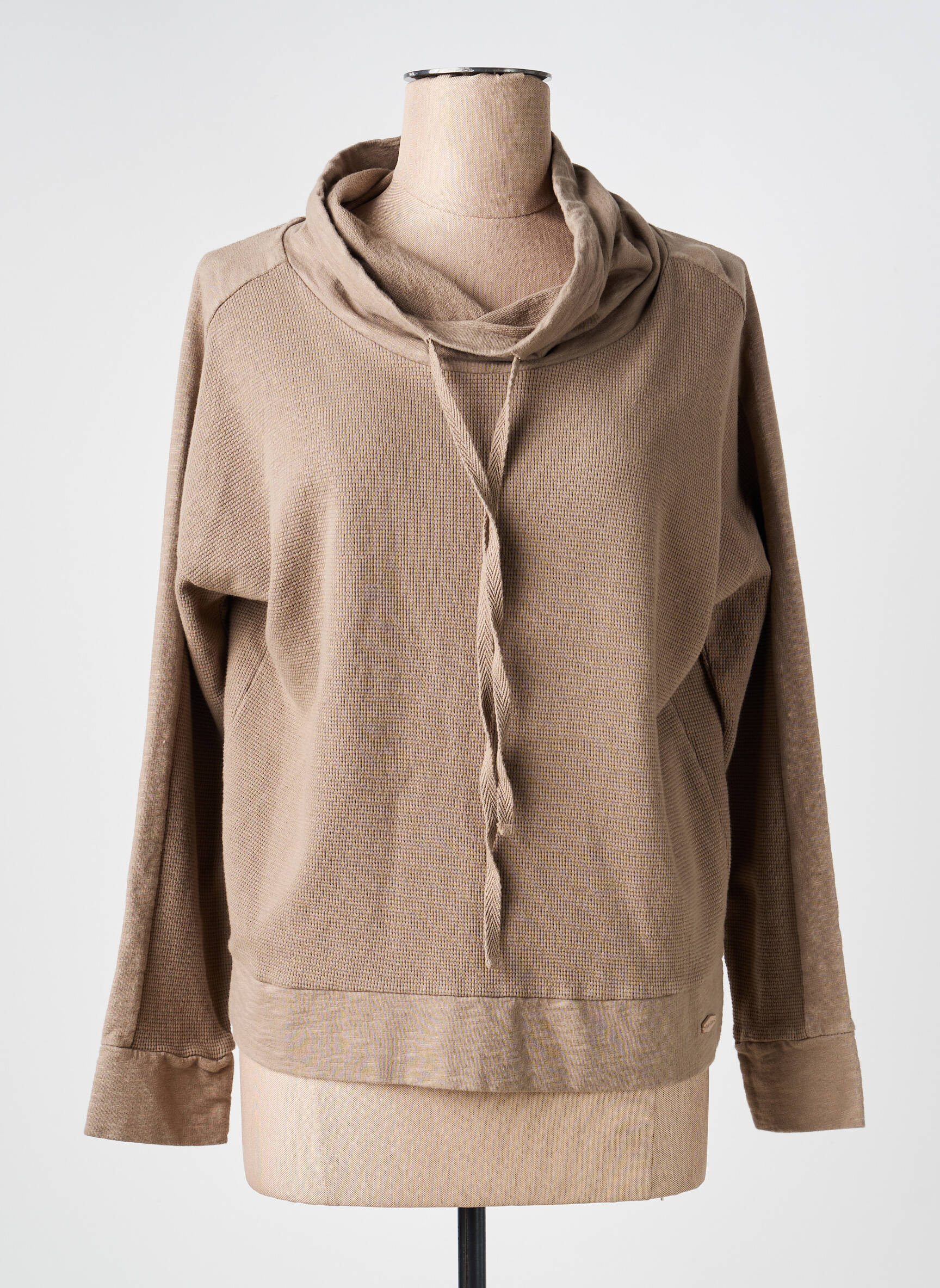 Sweat-shirt stretch manches longues marron PAKO LITTO femme