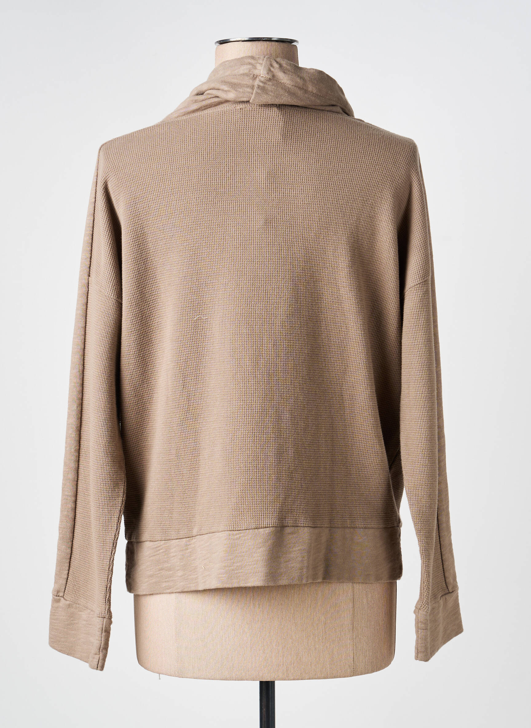 Sweat-shirt stretch manches longues marron PAKO LITTO femme
