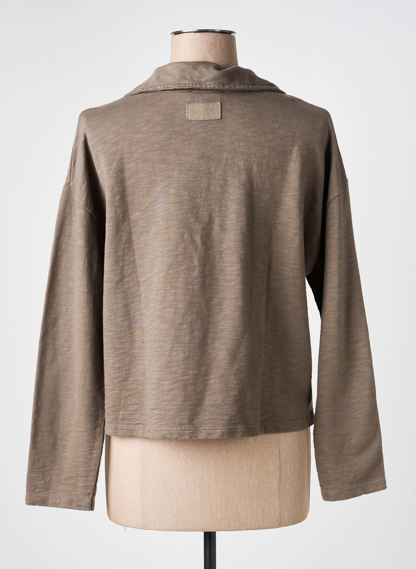 Sweat-shirt stretch manches longues marron PAKO LITTO femme