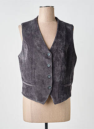 Gilet sans manche fermeture boutonnée sur le devant gris PAKO LITTO femme