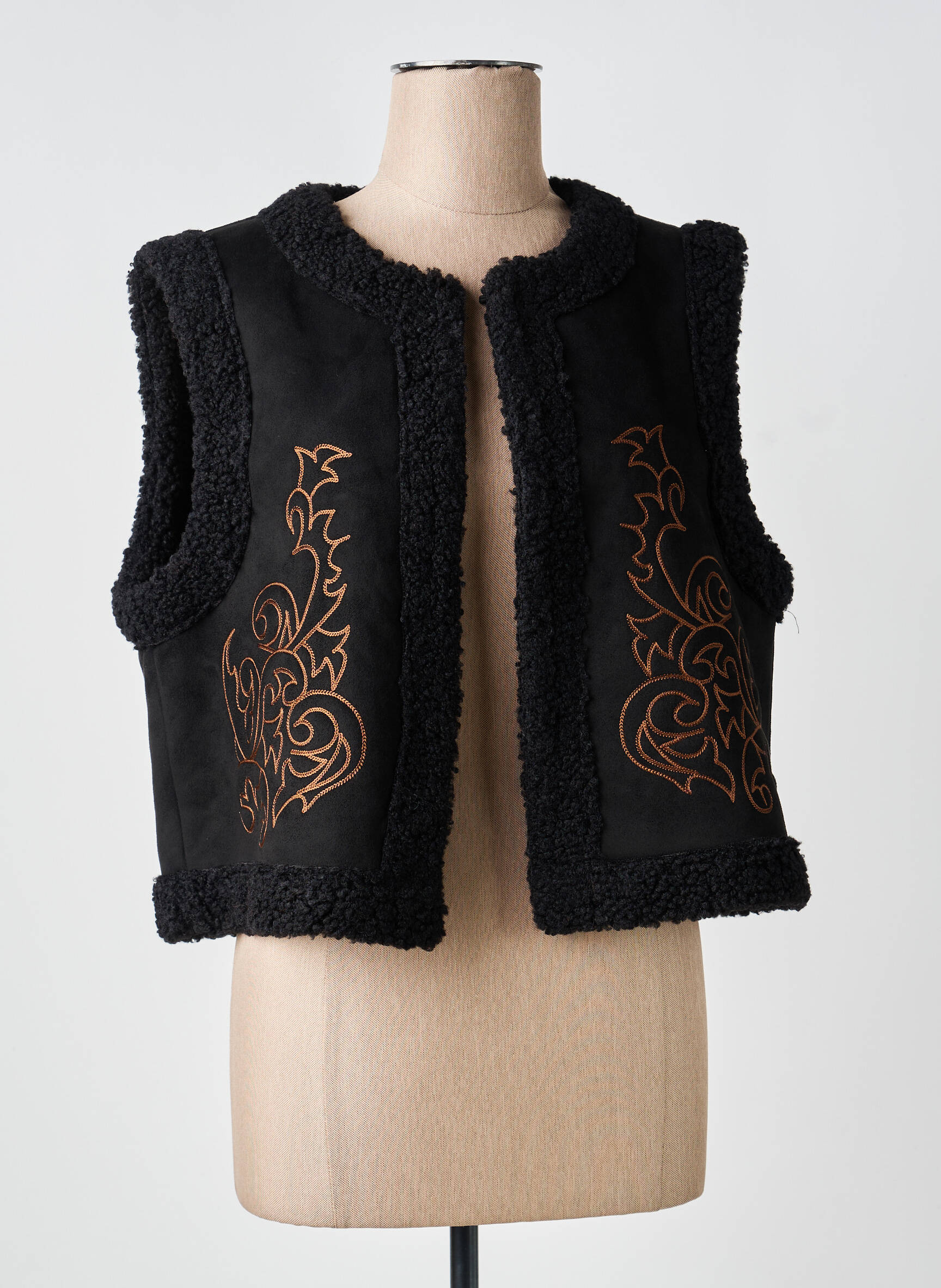 Veste casual col rond noir B.YOUNG femme