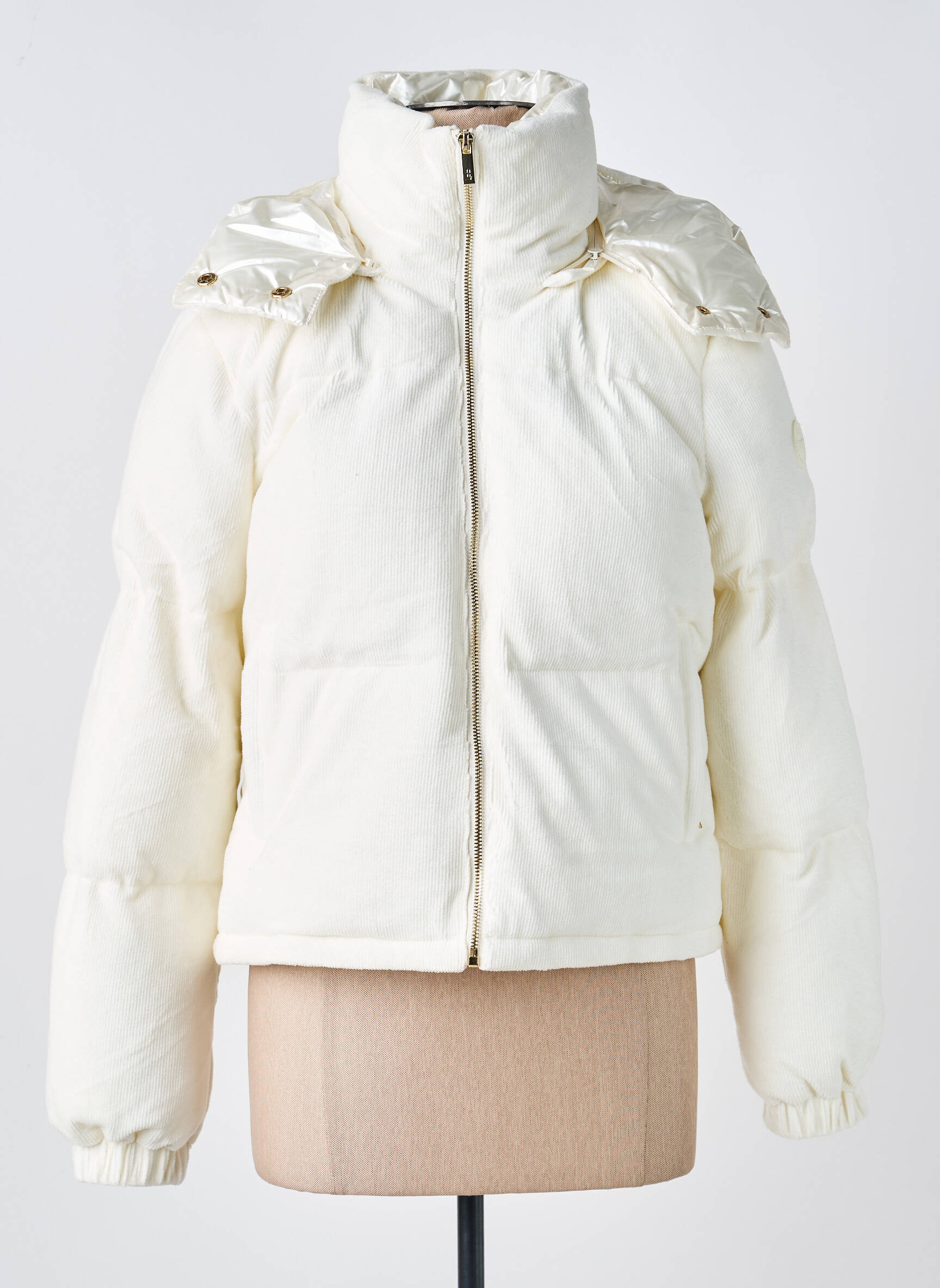 Doudoune poches a capuche blanc LPB femme