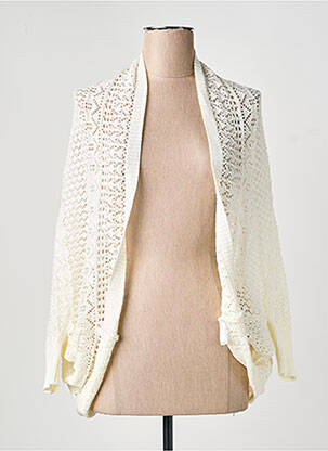Gilet manches longues resserrée sur le bas beige MOLLY BRACKEN femme