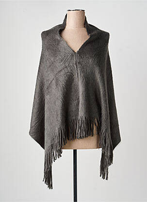 Poncho col v gris MOLLY BRACKEN femme