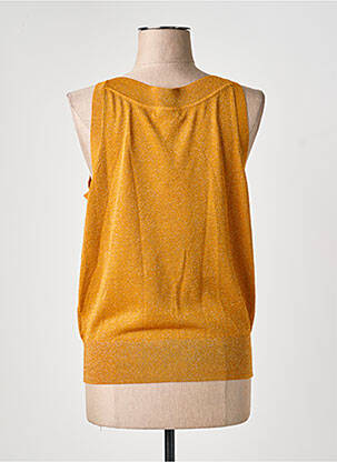 Pull stretch sans manche jaune KING LOUIE femme
