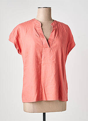 Blouse tissage crêpe manches courtes rose B.YOUNG femme