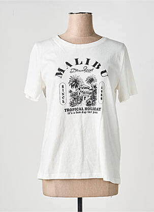 T-shirt stretch manches courtes blanc B.YOUNG femme