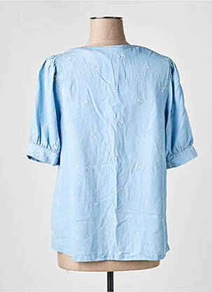 Chemisier coupe droite manches courtes bleu B.YOUNG femme