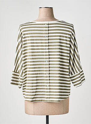 T-shirt manches 3/4 manches 3/4 vert PAKO LITTO femme
