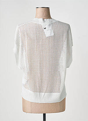 Pull maille ajourée manches courtes argent LES P'TITES BOMBES femme