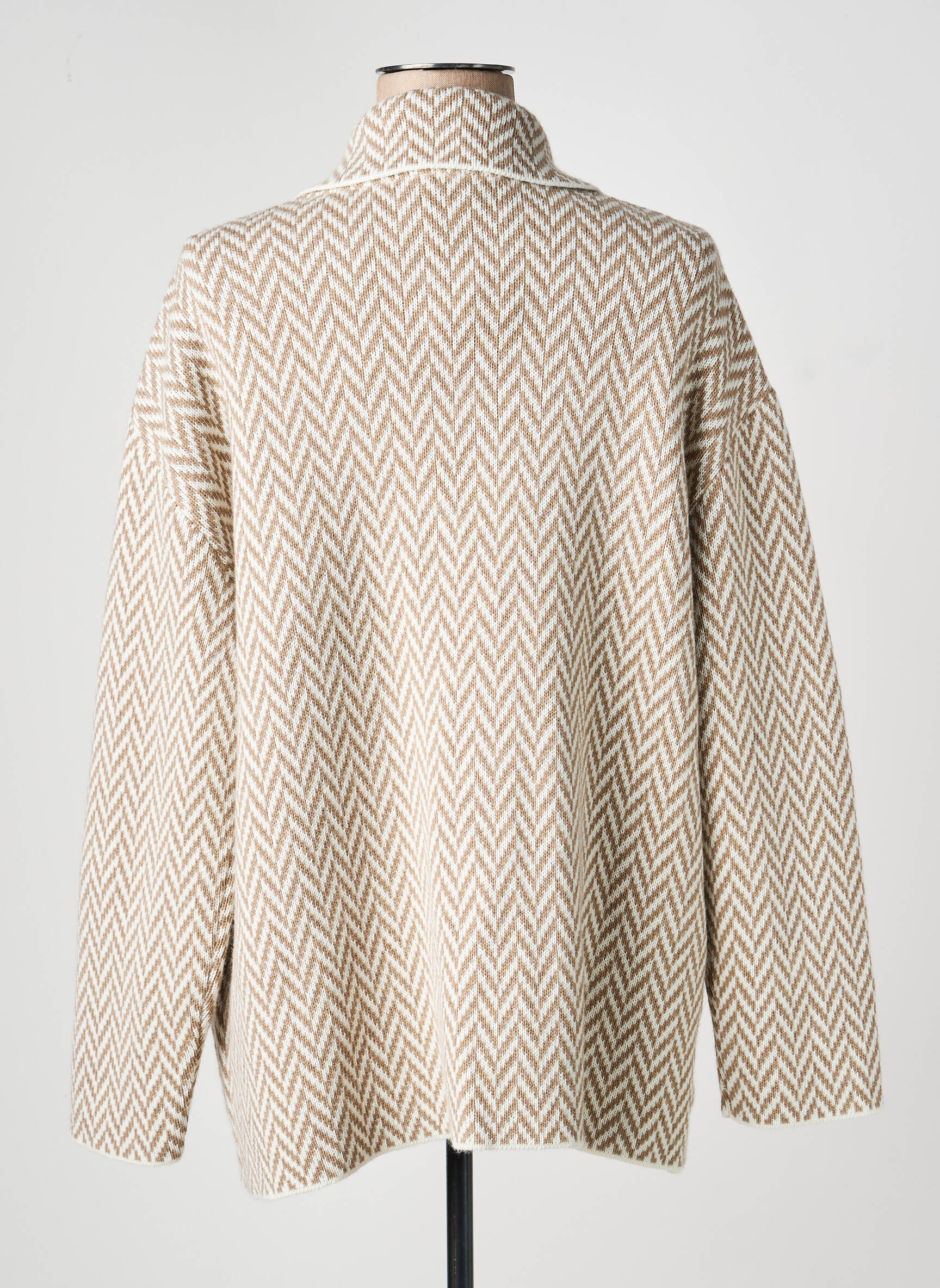 Gilet manches longues stretch marron PAKO LITTO femme