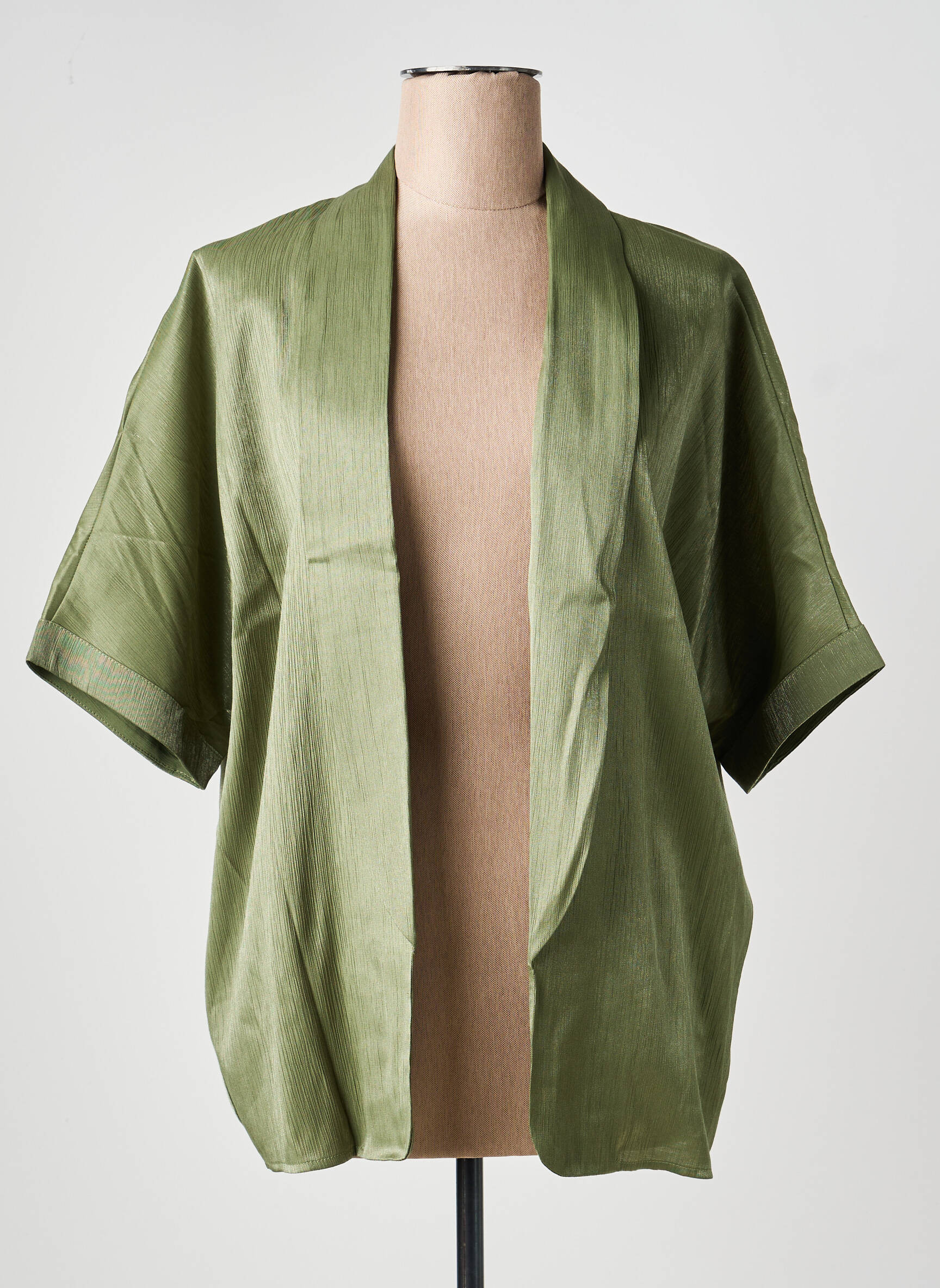 Veste chic tissage crêpe vert LES P'TITES BOMBES femme
