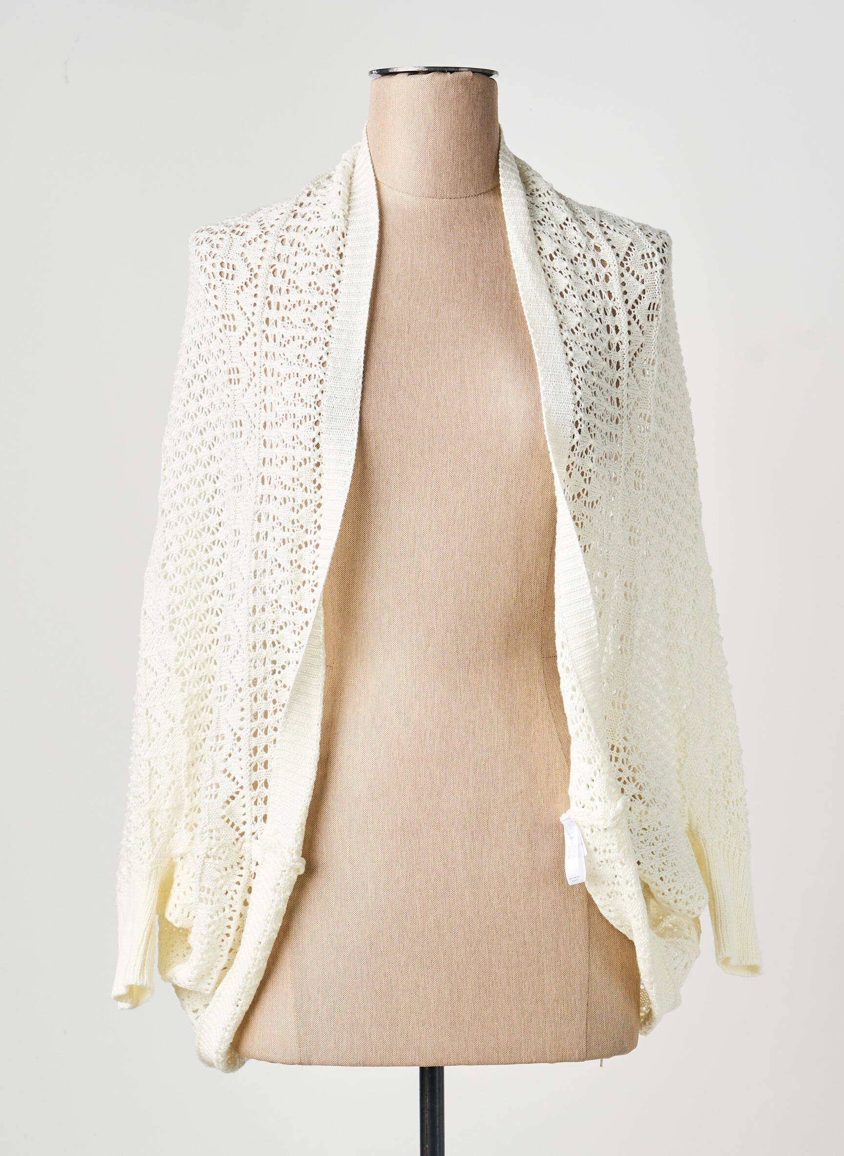 Gilet manches longues resserrée sur le bas beige MOLLY BRACKEN femme