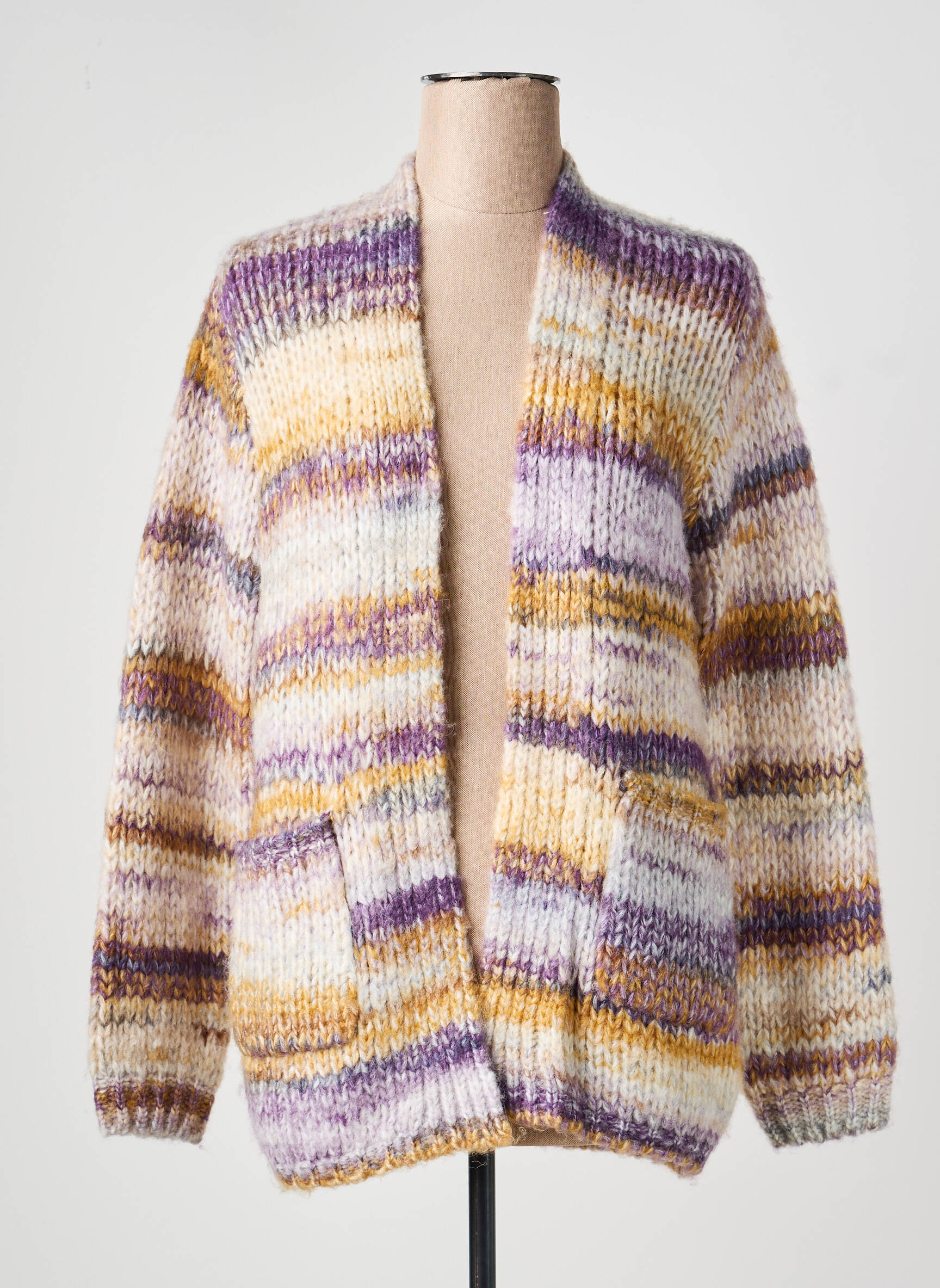 Gilet manches longues stretch violet MOLLY BRACKEN femme