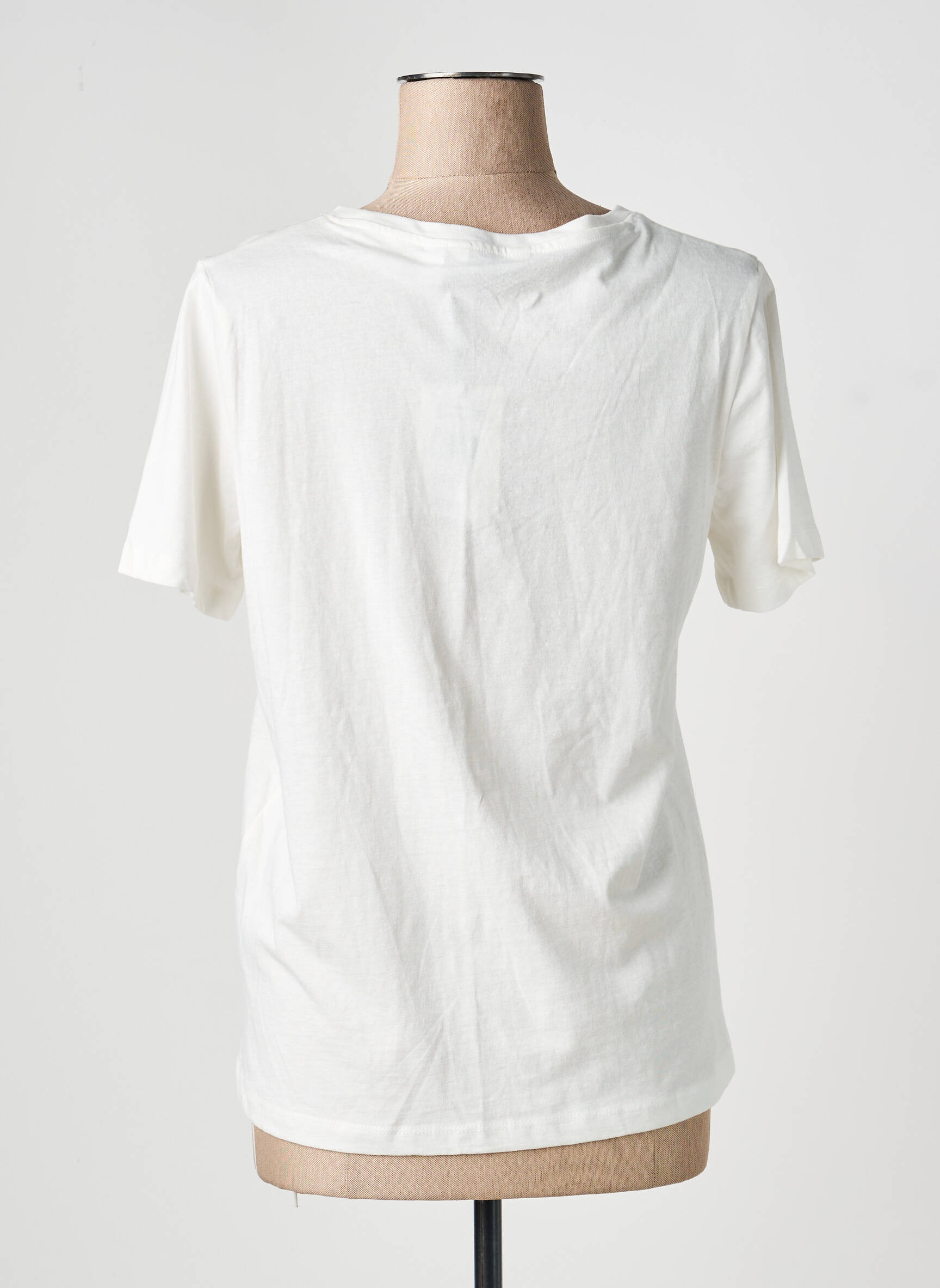 T-shirt stretch manches courtes blanc B.YOUNG femme