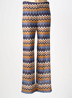 Pantalon droit taille élastique bleu BANDITAS FROM MARSEILLE femme