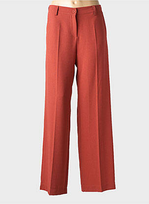 Pantalon droit taille élastique orange PAKO LITTO femme