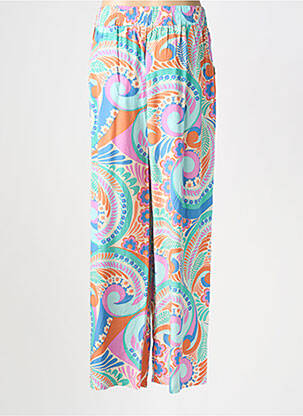 Pantalon droit taille élastique bleu MOLLY BRACKEN femme