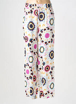 Pantalon droit taille élastique blanc LPB LES PETITES BOMBES  femme
