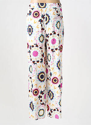 Pantalon droit taille élastique blanc LPB LES PETITES BOMBES  femme