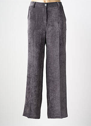 Pantalon droit fermeture zippée sous rabat boutonné gris PAKO LITTO femme