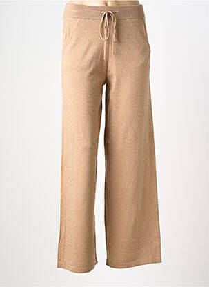 Pantalon flare taille élastique beige MOLLY BRACKEN femme