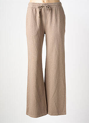 Pantalon flare taille élastique beige PAKO LITTO femme