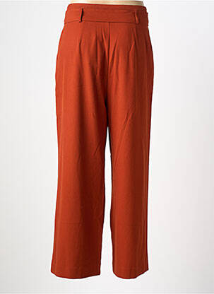 Pantalon droit fermeture zippée sous rabat avec crochet orange KING LOUIE femme