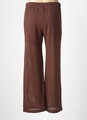 Pantalon droit taille élastique marron BANDITAS FROM MARSEILLE femme