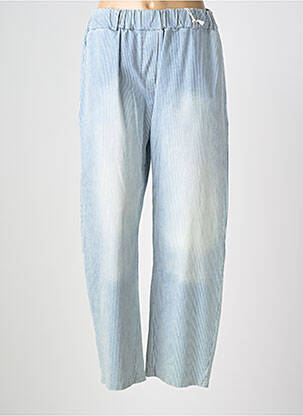 Pantalon droit taille élastique bleu BANDITAS FROM MARSEILLE femme