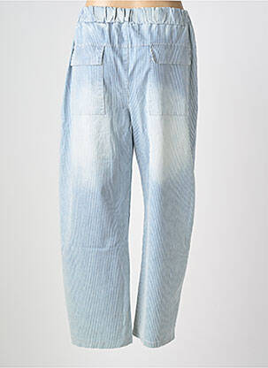Pantalon droit taille élastique bleu BANDITAS FROM MARSEILLE femme