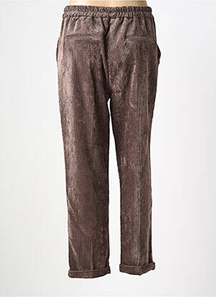 Pantalon droit taille élastique marron PAKO LITTO femme