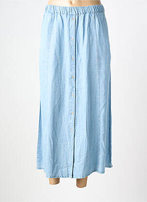 Jupe longue coupe fluide bleu B.YOUNG femme