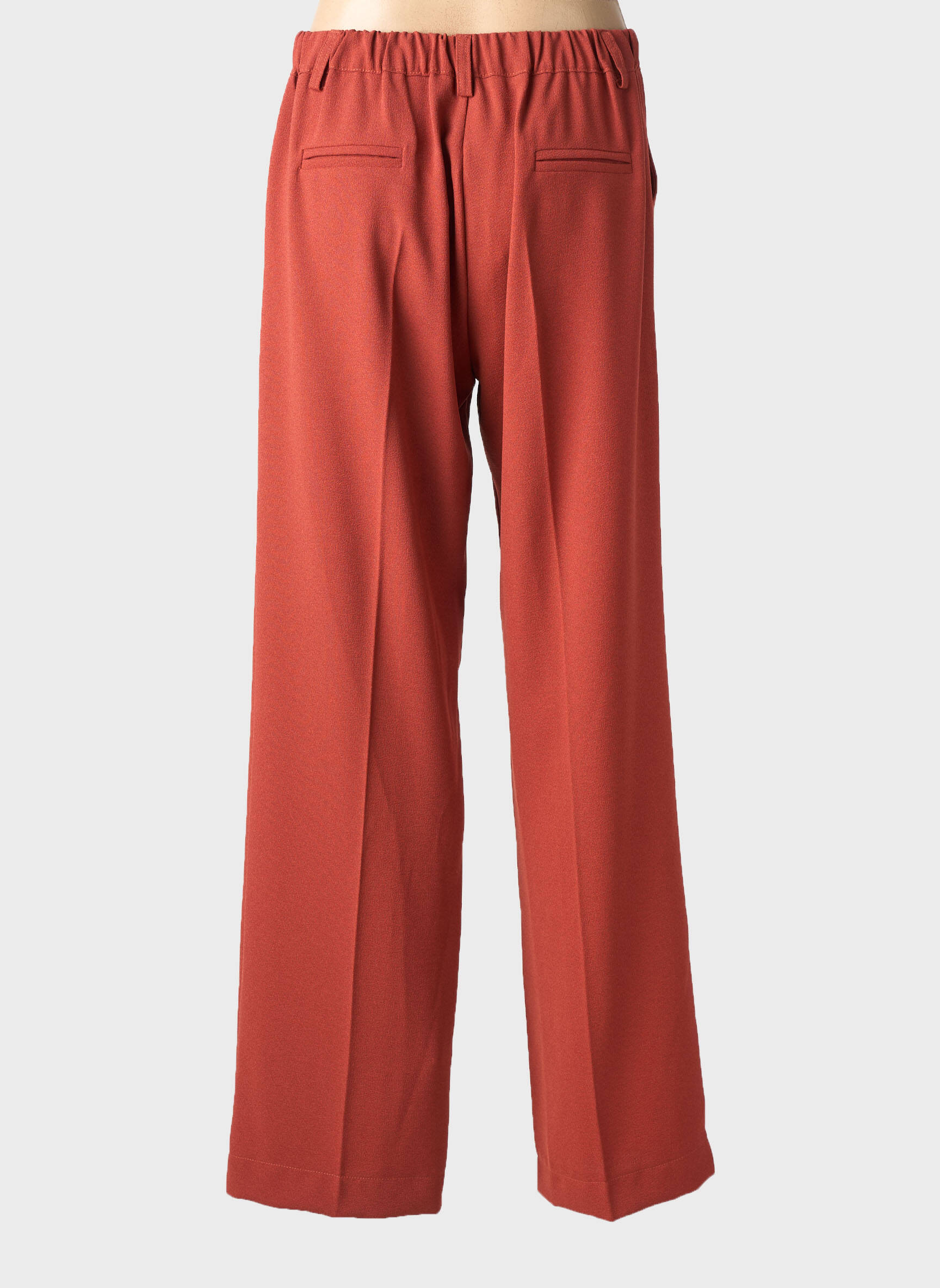Pantalon droit taille élastique orange PAKO LITTO femme