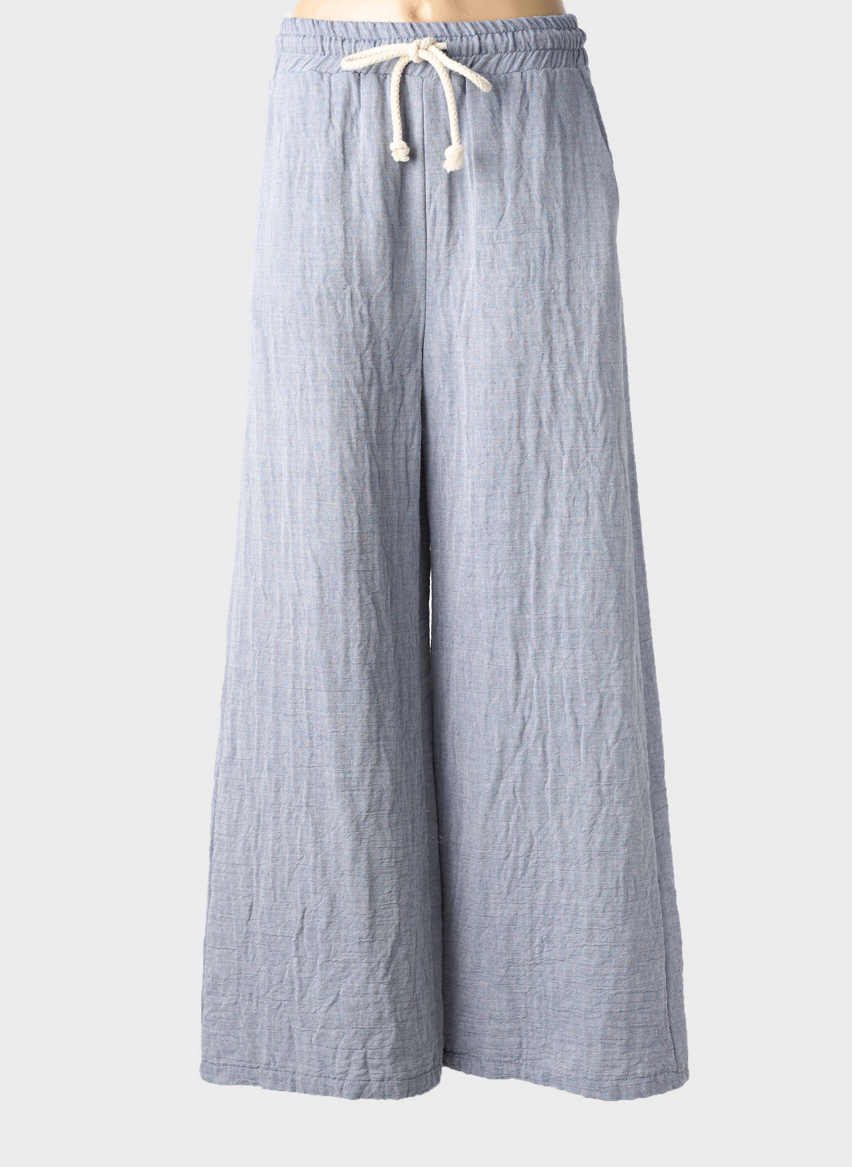 Pantalon flare taille élastique gris BANDITAS FROM MARSEILLE femme