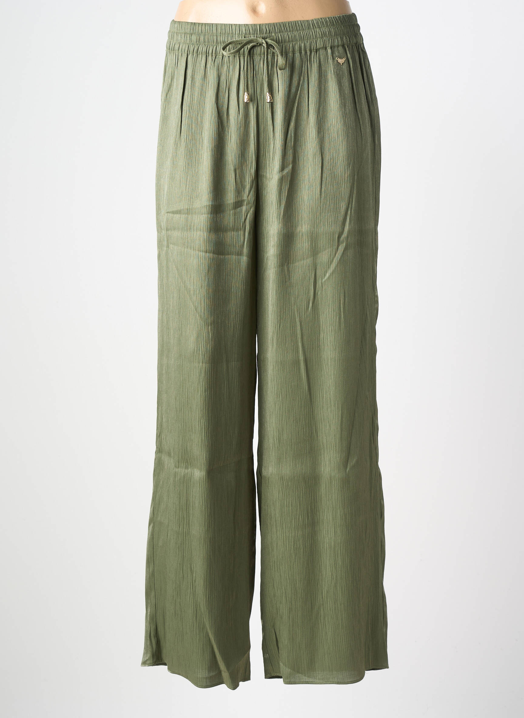 Pantalon droit taille élastique vert LPB LES PETITES BOMBES  femme