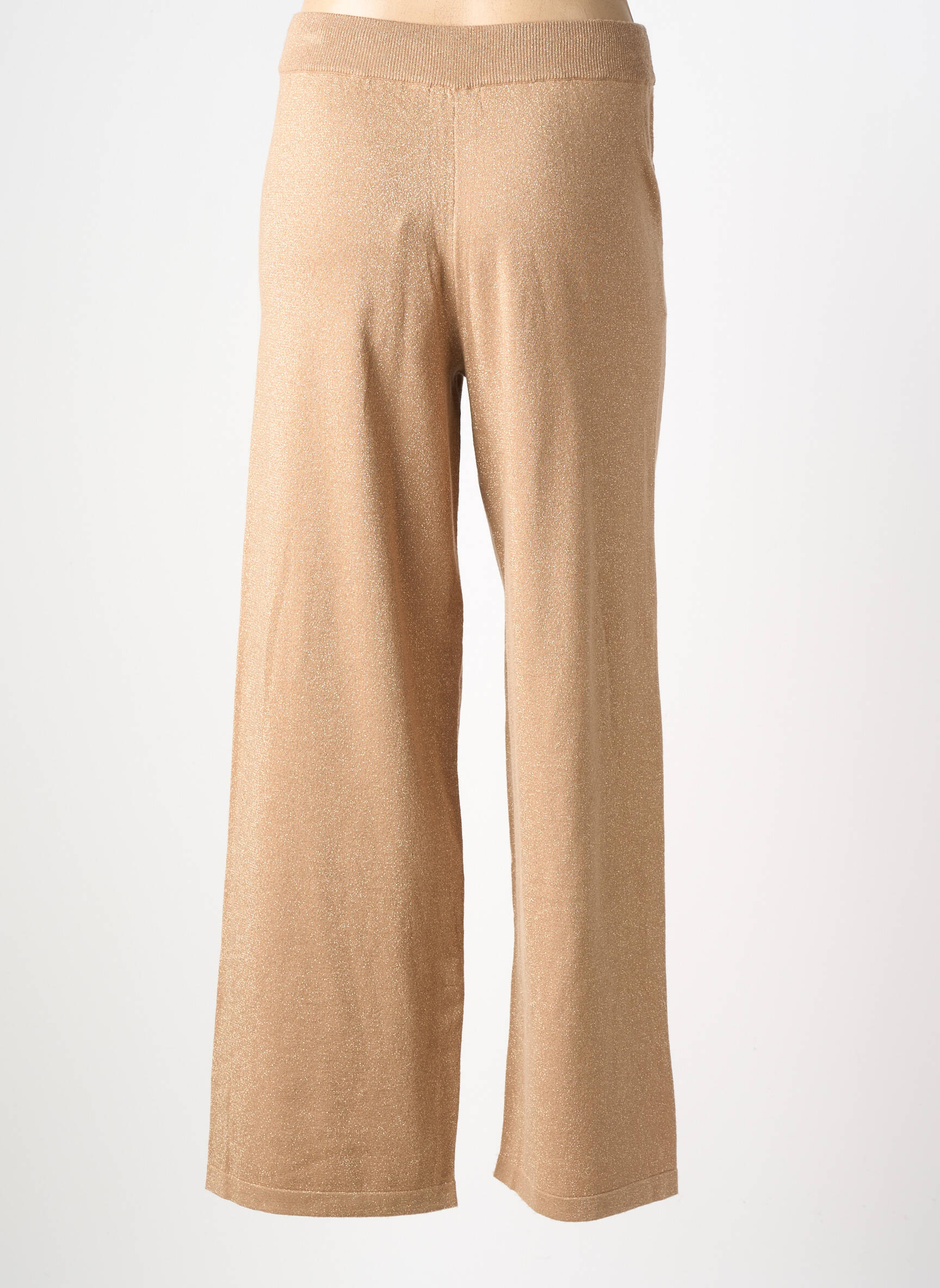 Pantalon flare taille élastique beige MOLLY BRACKEN femme