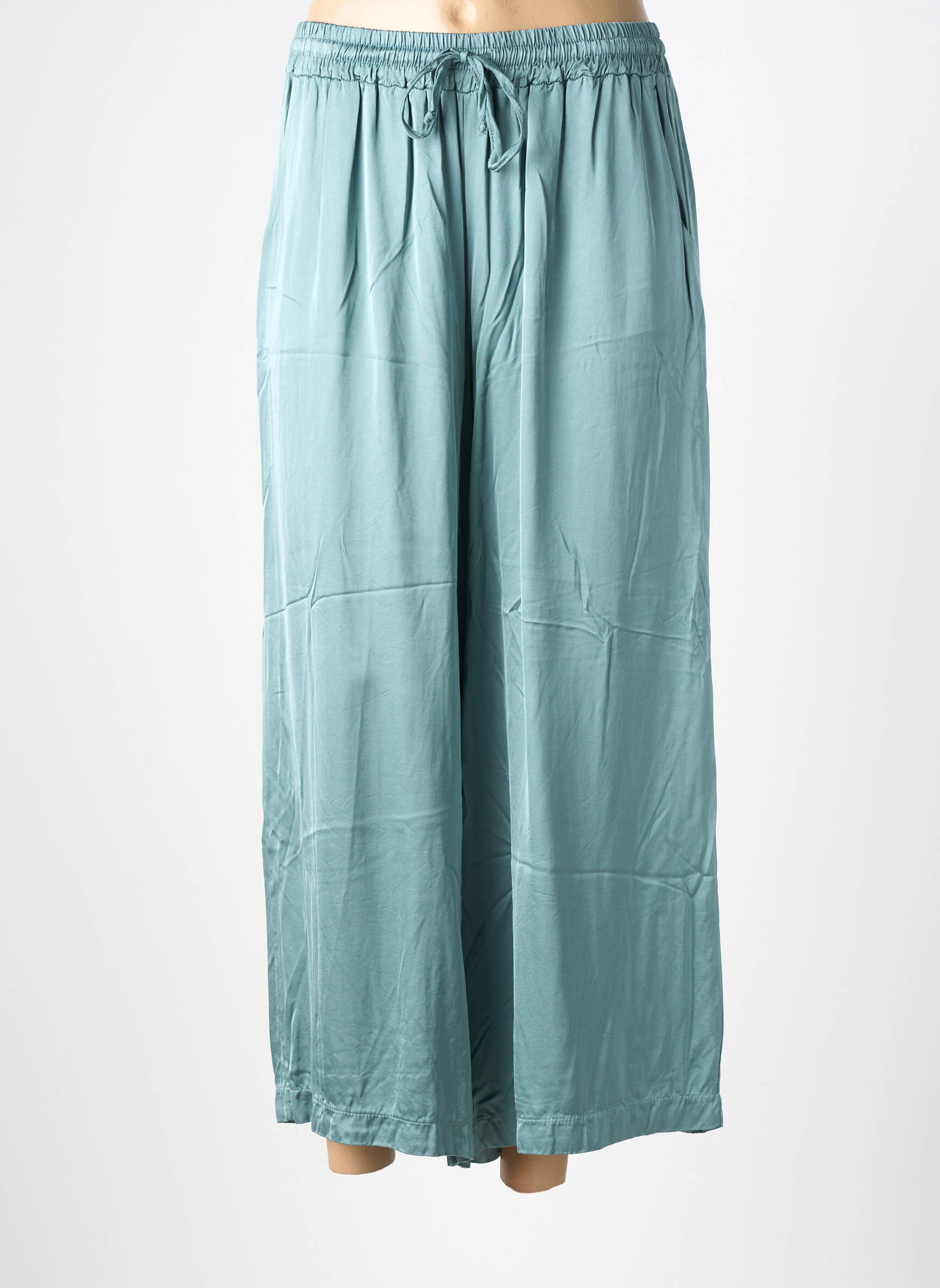 Pantalon droit taille élastique bleu PAKO LITTO femme