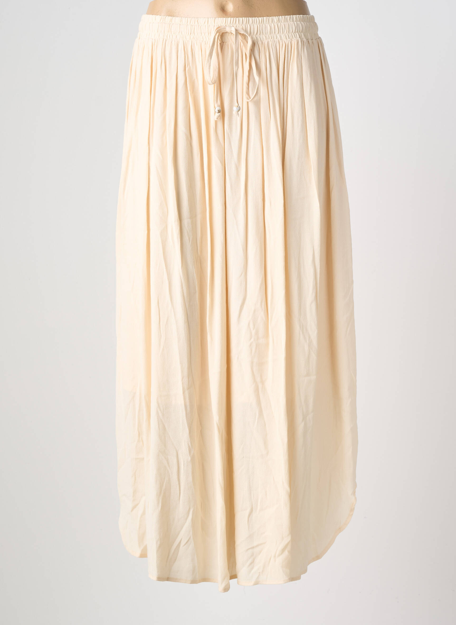 Jupe longue coupe fluide beige MOLLY BRACKEN femme
