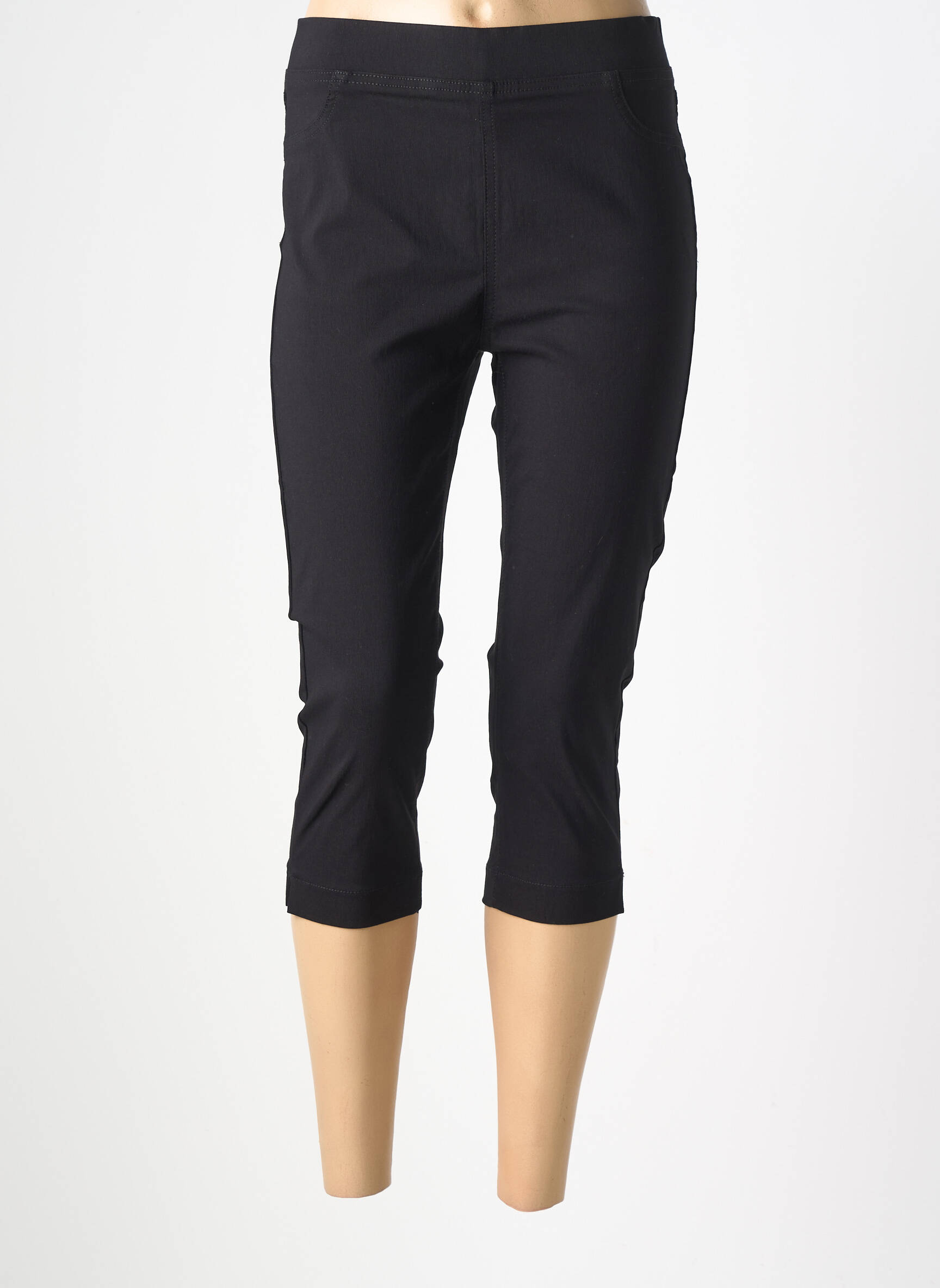 Pantacourt taille élastique noir B.YOUNG femme