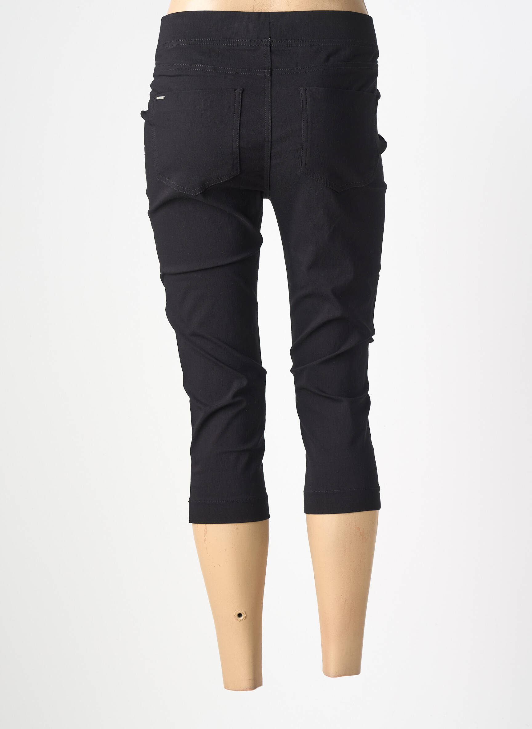 Pantacourt taille élastique noir B.YOUNG femme