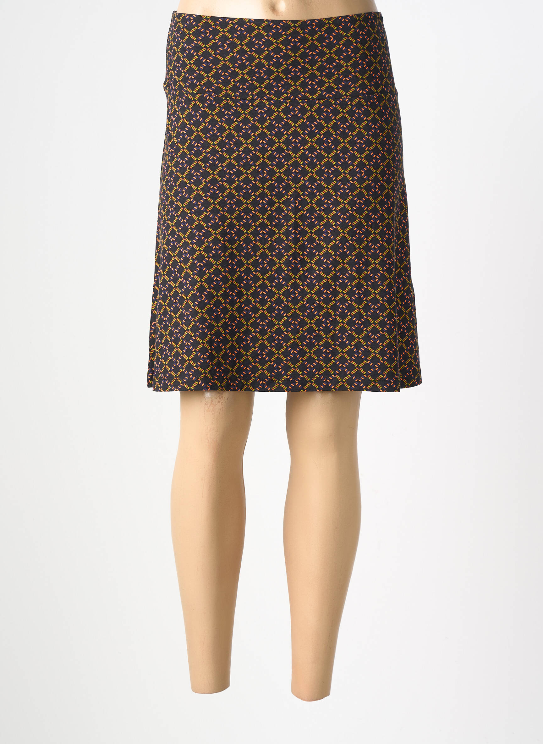 Jupe mi-longue coupe évasée noir KING LOUIE femme